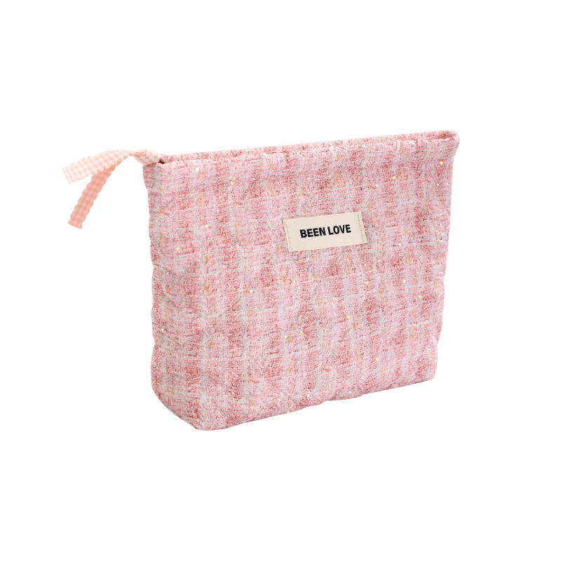 Trousse de maquillage pour femme en polyester patchwork simple série 1 pièce 